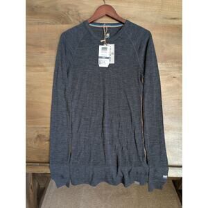Meriwool Layers 180g Shirt Mens XL Charcoal Merino Wool Cozy Lightweight Tee NWT